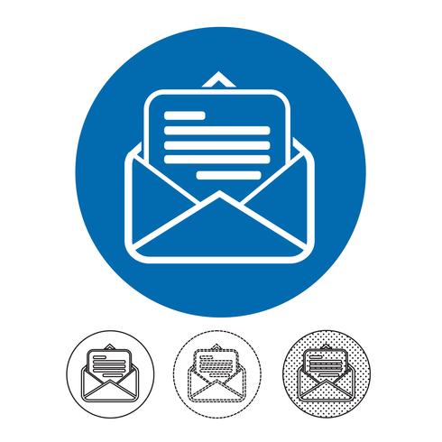 e-mail en post pictogram vector