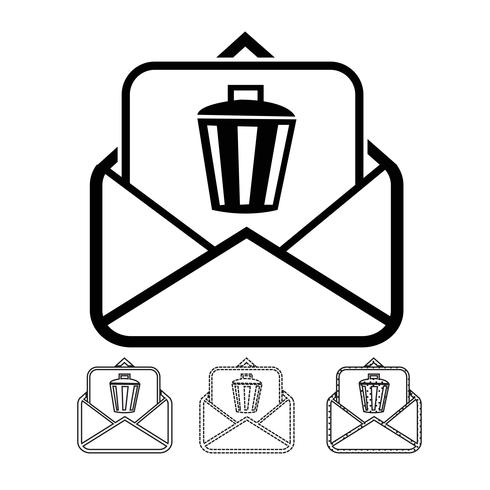 e-mail en post pictogram vector