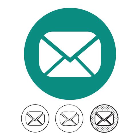 e-mail en post pictogram vector