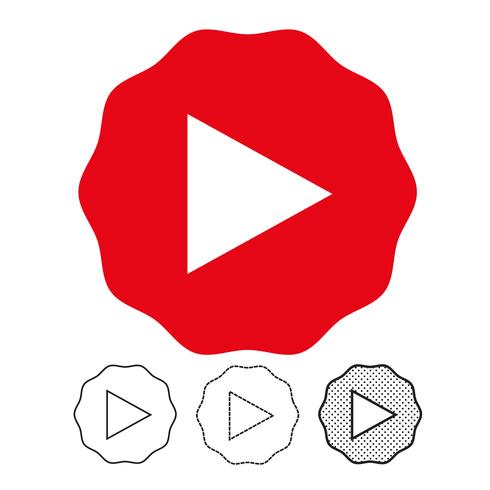 knop video speler pictogram vector