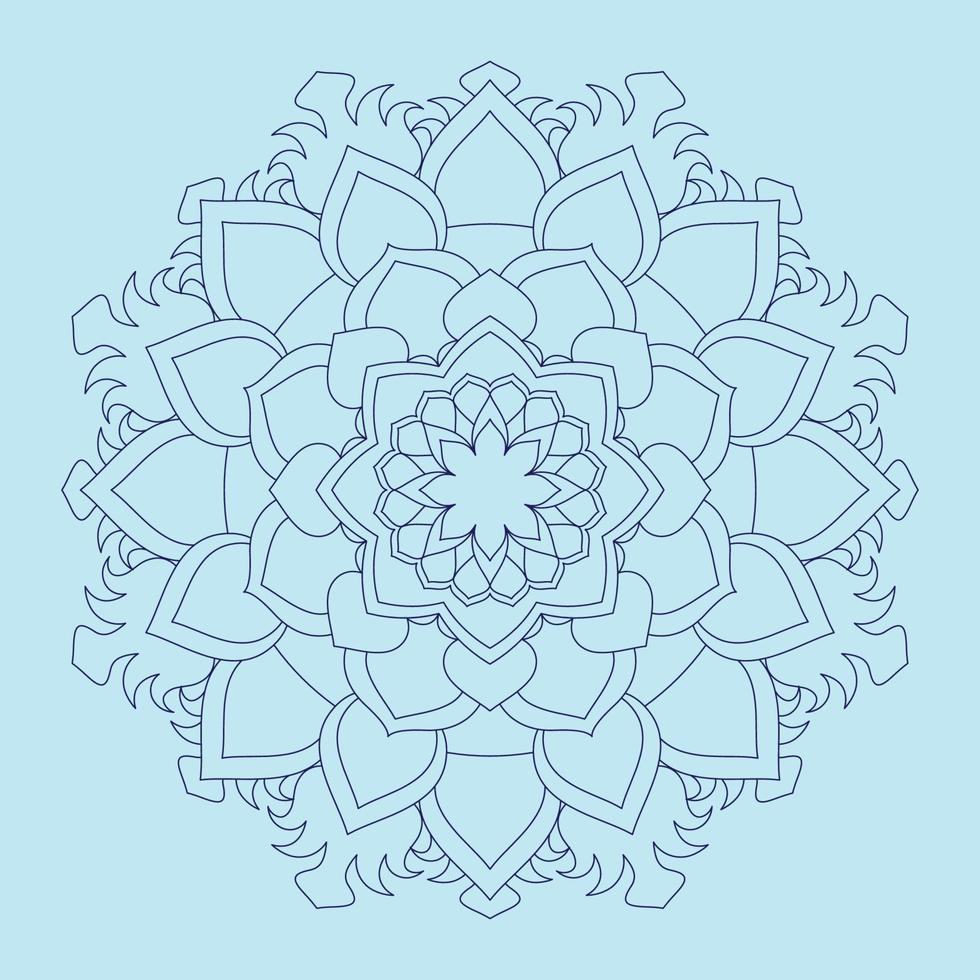 cirkelvormige mandala kleurplaatsjabloon vector