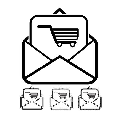 e-mail en post pictogram vector