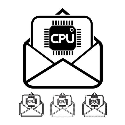 e-mail en post pictogram vector