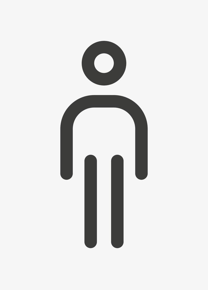 man overzicht pictogram geïsoleerd op een witte achtergrond. mannelijk symbool. het symbool van een man. staande man pictogram. persoon icoon vector