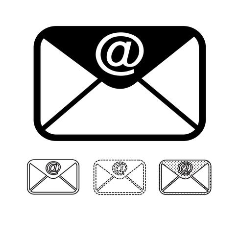 e-mail mail pictogram vector