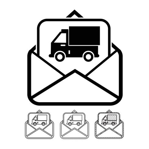 e-mail en post pictogram vector