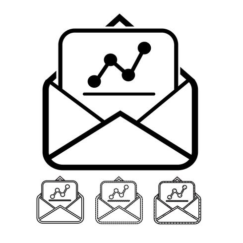 e-mail en post pictogram vector