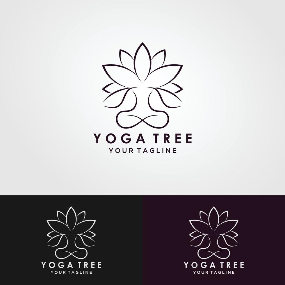 yoga lotus pose bloem logo vector ontwerpsjabloon. gezondheid beauty spa logo concept icoon.