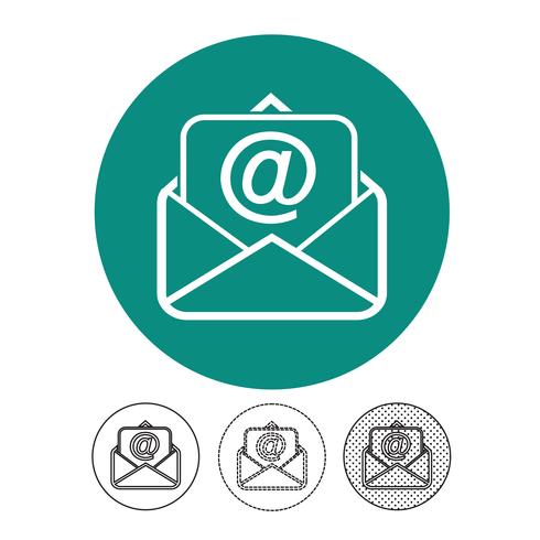 e-mail en post pictogram vector