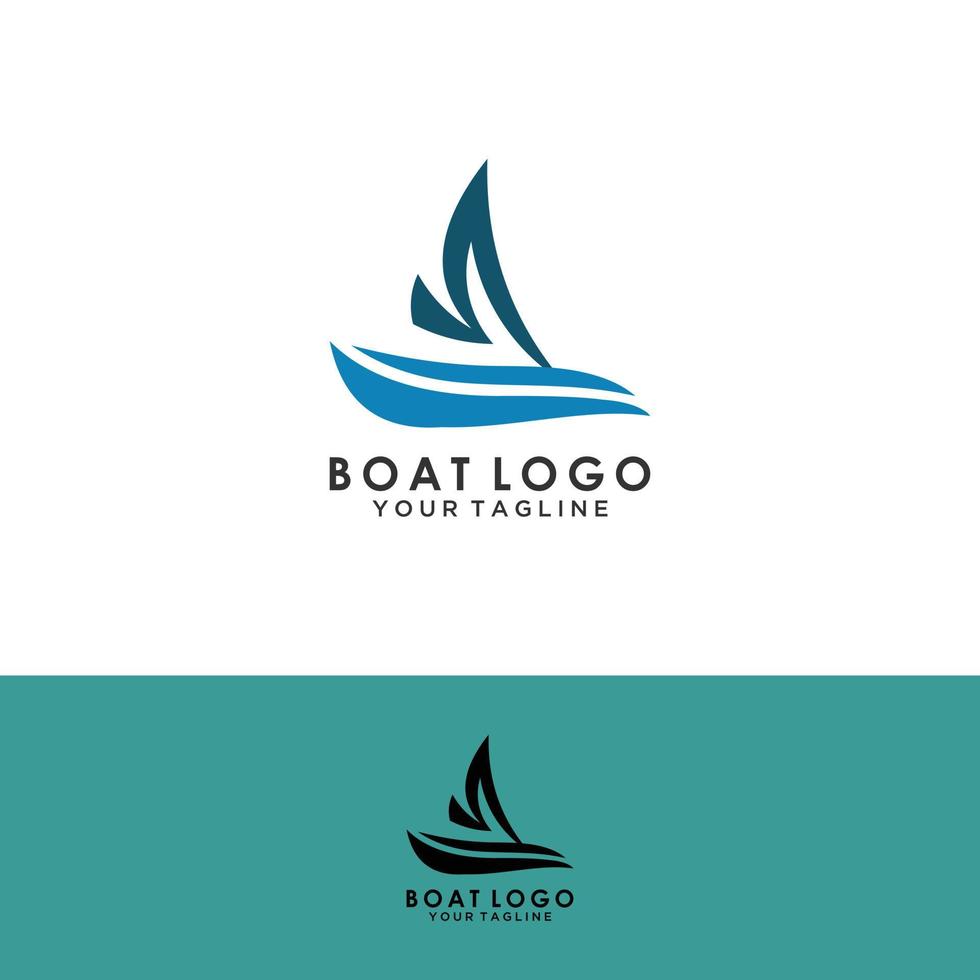 zeilboot logo ontwerp vector gebaseerde sjabloon illustratie