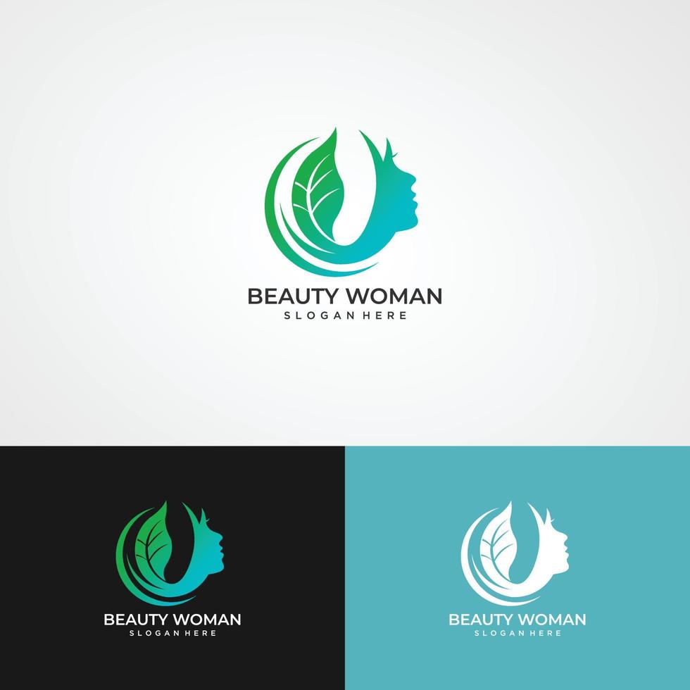 logo wanita siluet, kepala, logo wajah terisolasi. gunakan voor salon kecantikan, spa, desain kosmetik, dll vector