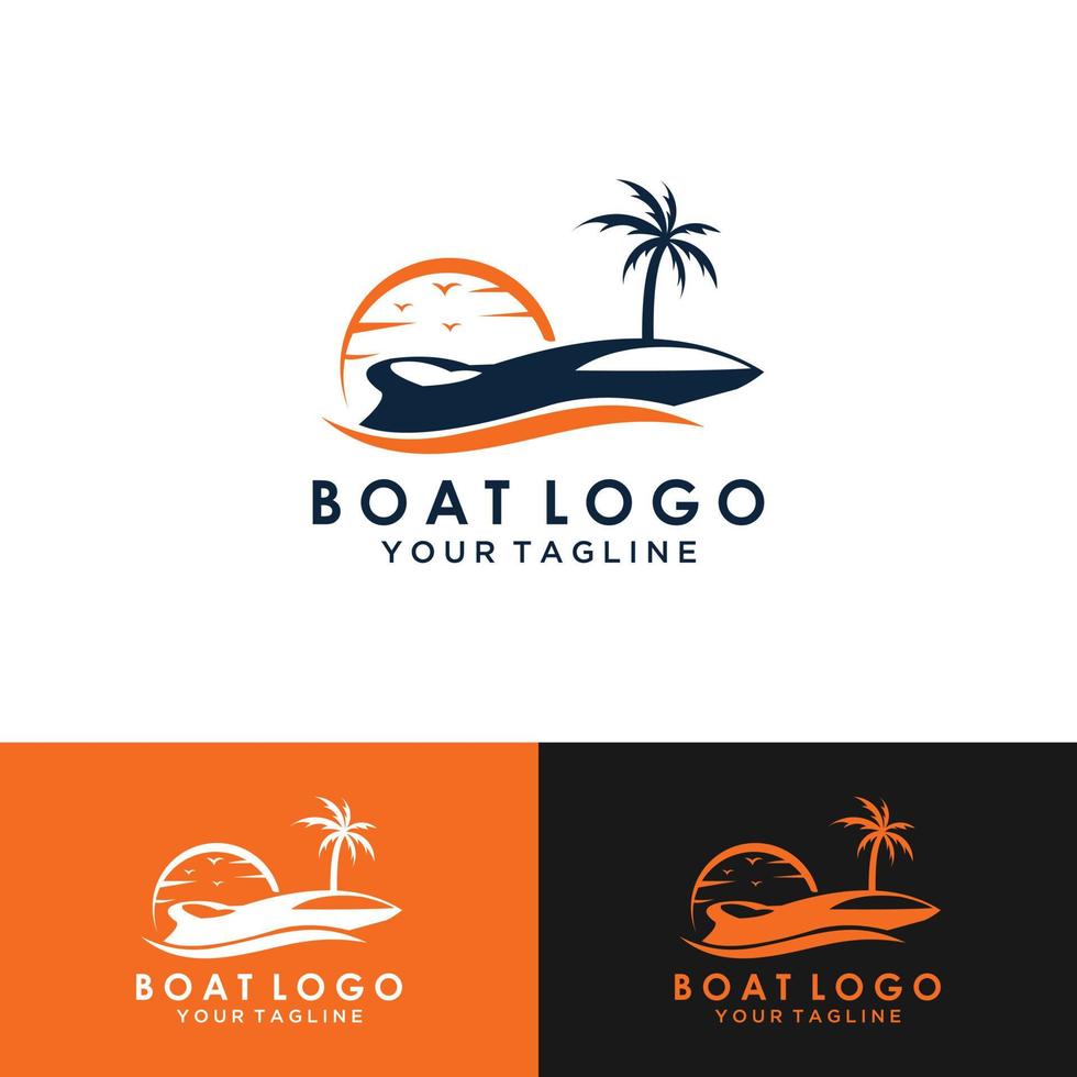 zeilboot logo ontwerp vector gebaseerde sjabloon illustratie