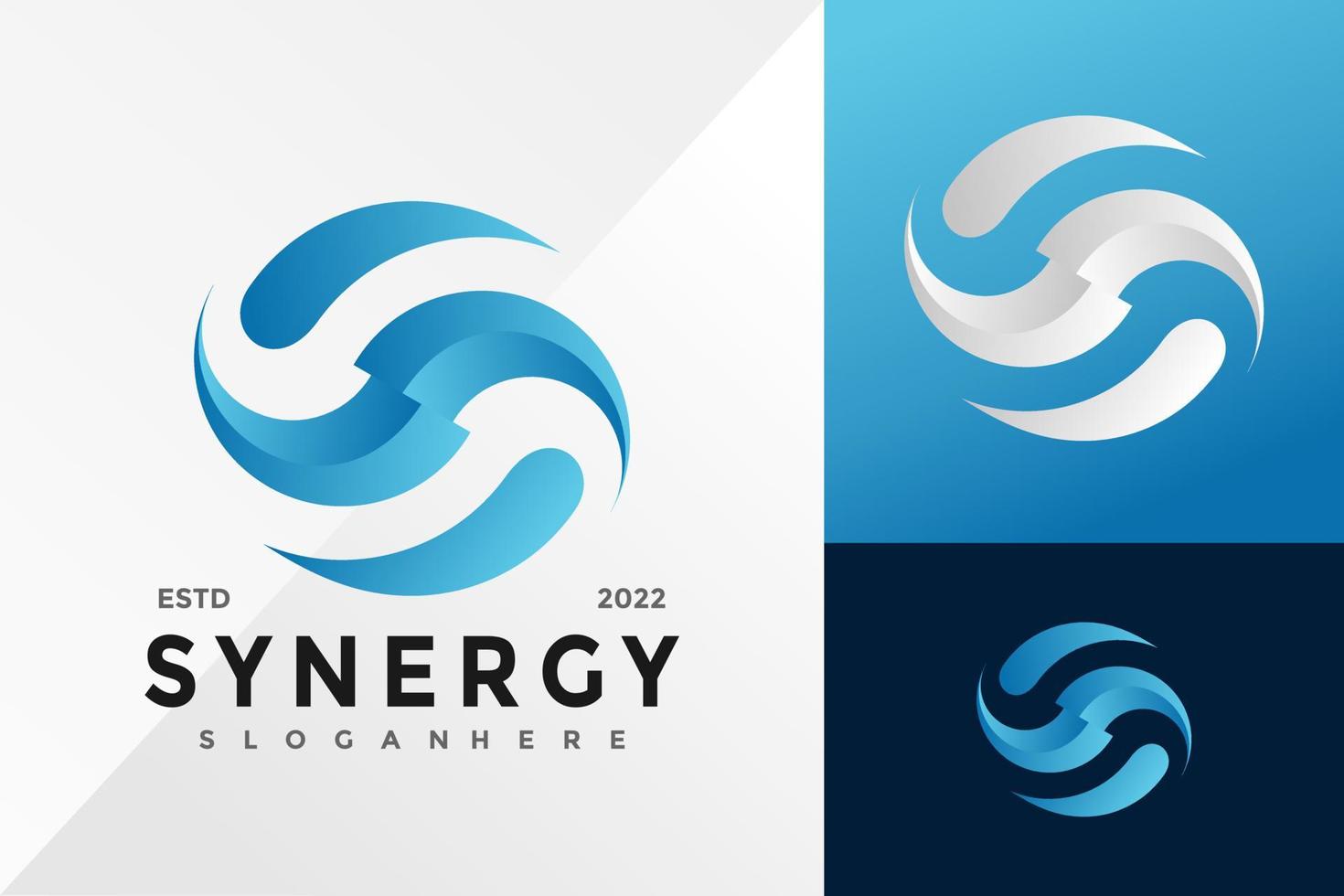 letter s synergie golf logo ontwerp vector illustratie sjabloon