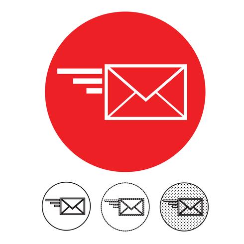 e-mail en post pictogram vector