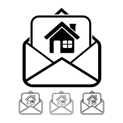 e-mail en post pictogram vector