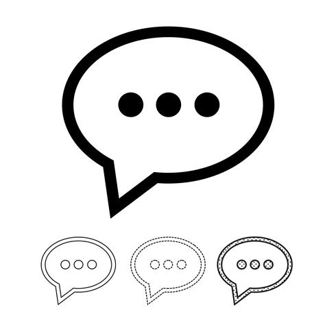 tekstballon chat vector pictogram