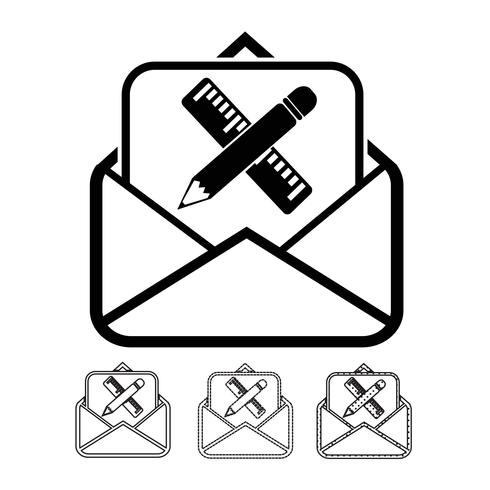 e-mail en post pictogram vector