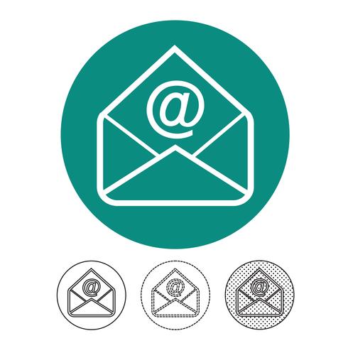 e-mail en post pictogram vector