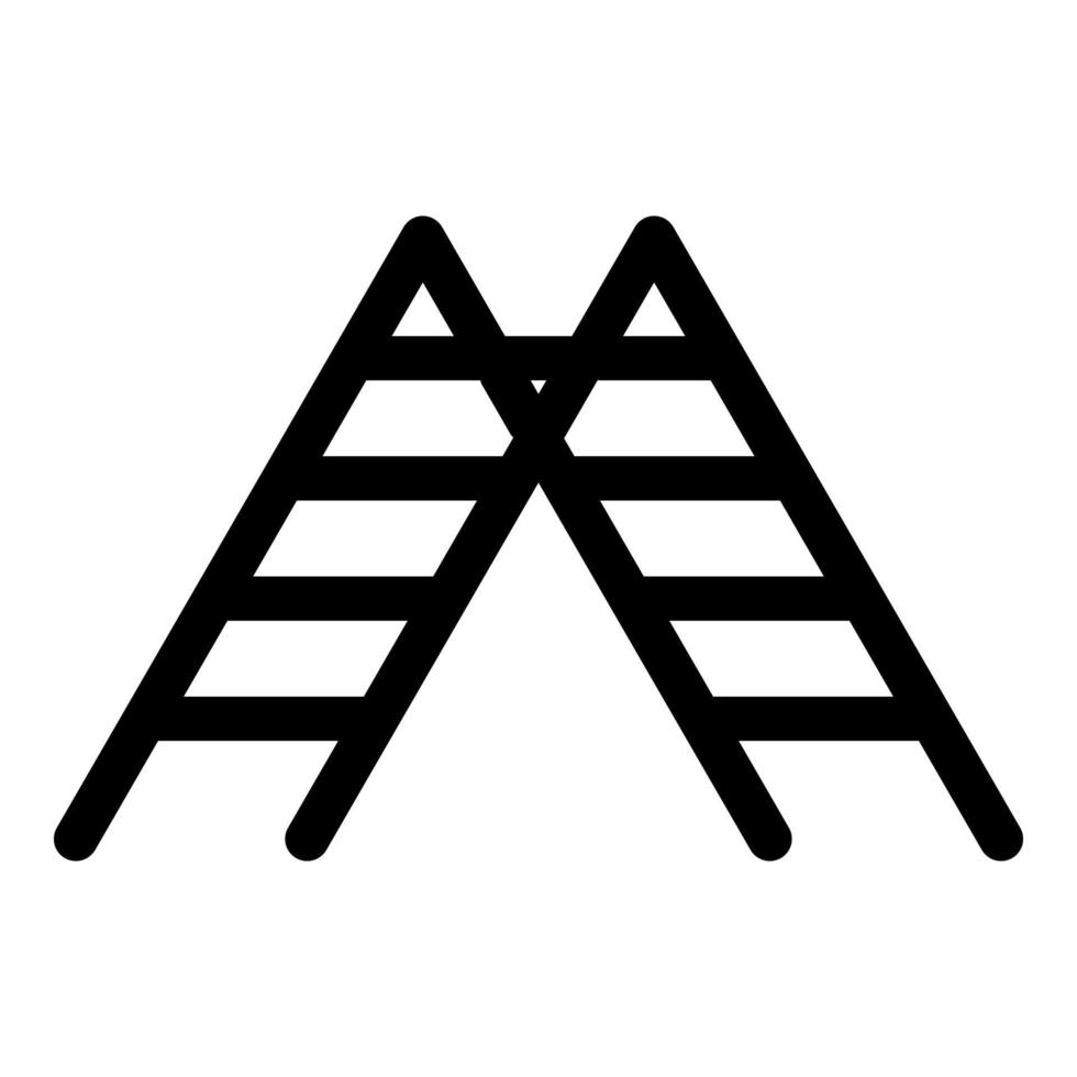 ladder trapladder trap pictogram zwarte kleur vector illustratie afbeelding vlakke stijl