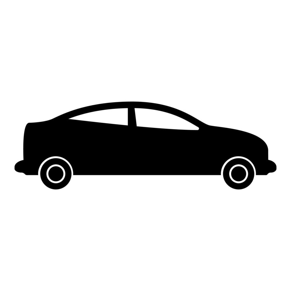 auto sedan pictogram zwarte kleur vector illustratie afbeelding vlakke stijl
