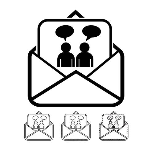 e-mail en post pictogram vector