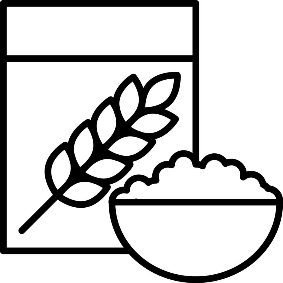 granen voedsel overzicht pictogram voedsel vector