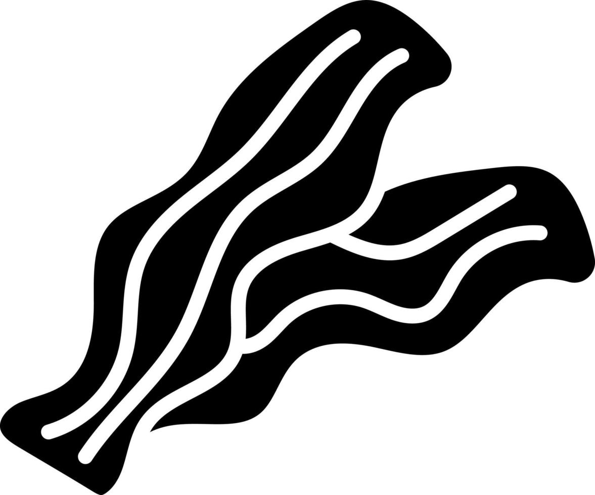 bacon glyph pictogram voedsel vector