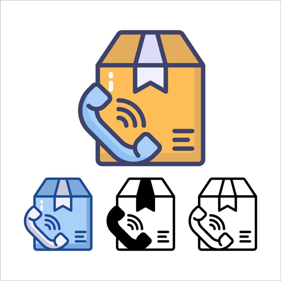 oproep levering pictogram symbool, pictogram plat ontwerp voor apps en websites, bezorgservice verwerkingsstatus, geïsoleerd op een witte achtergrond, vectorillustratie vector