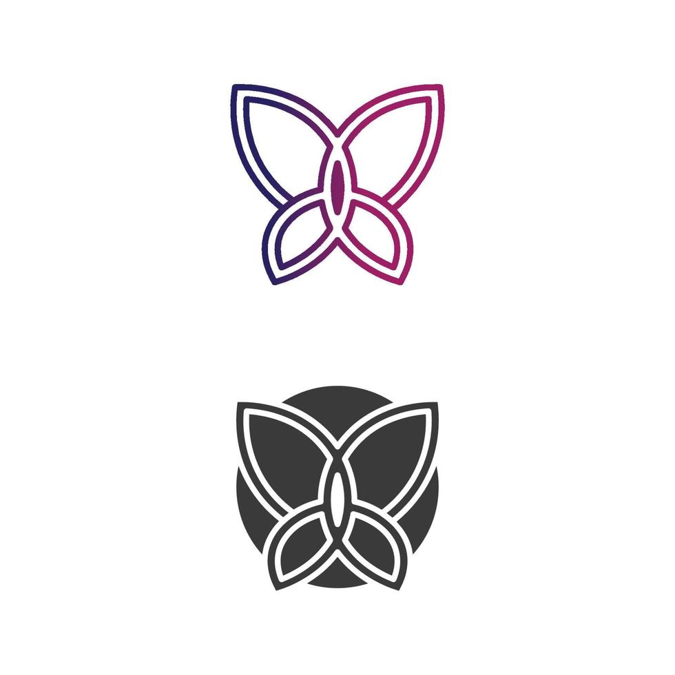 vlinder en schoonheid conceptueel eenvoudig, kleurrijk icoon. logo. vector illustratie