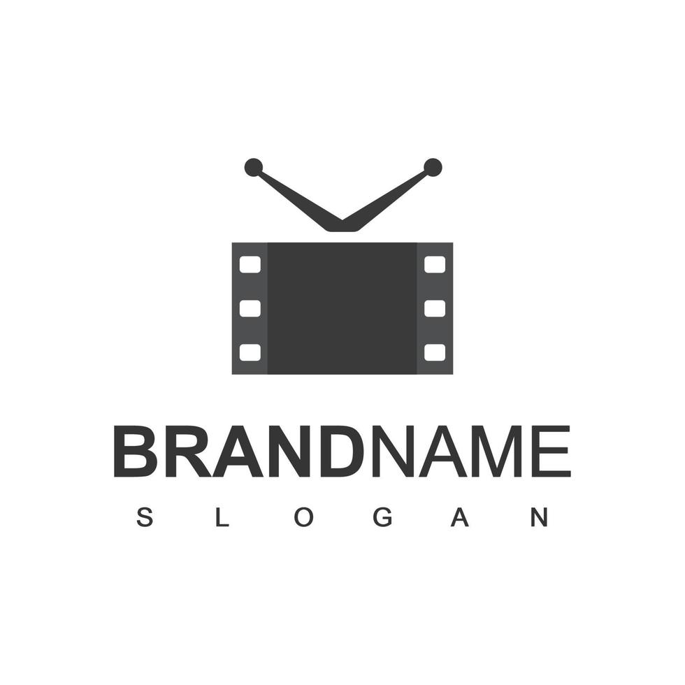 logo sjabloon voor tv en mediaspeler vector