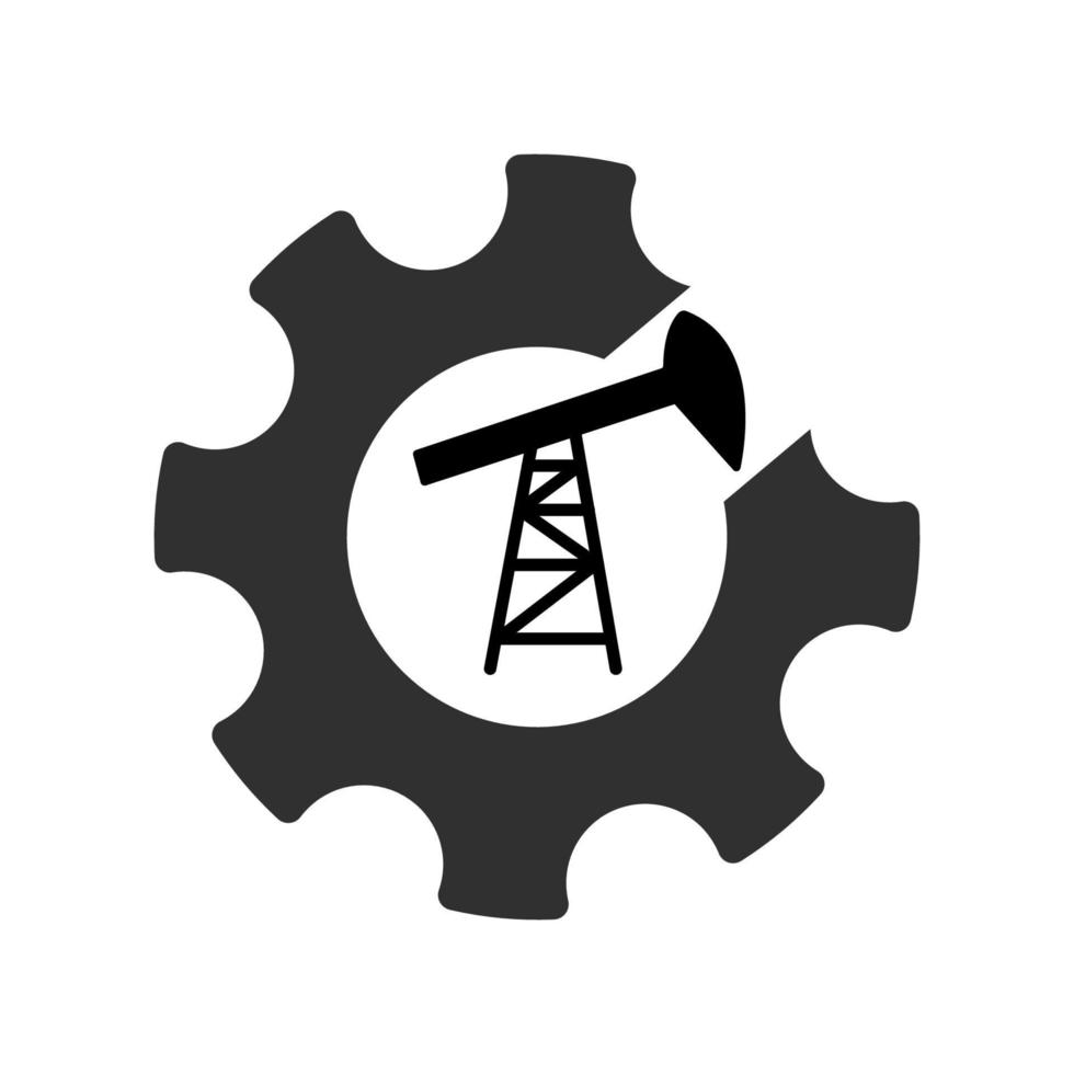 olieraffinaderij industrie. tandwiel pictogram. vector