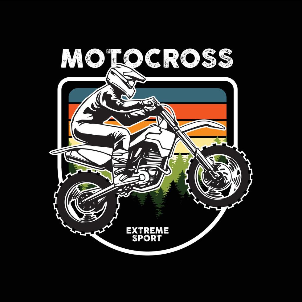 motorcross-illustraties voor elementontwerp vector