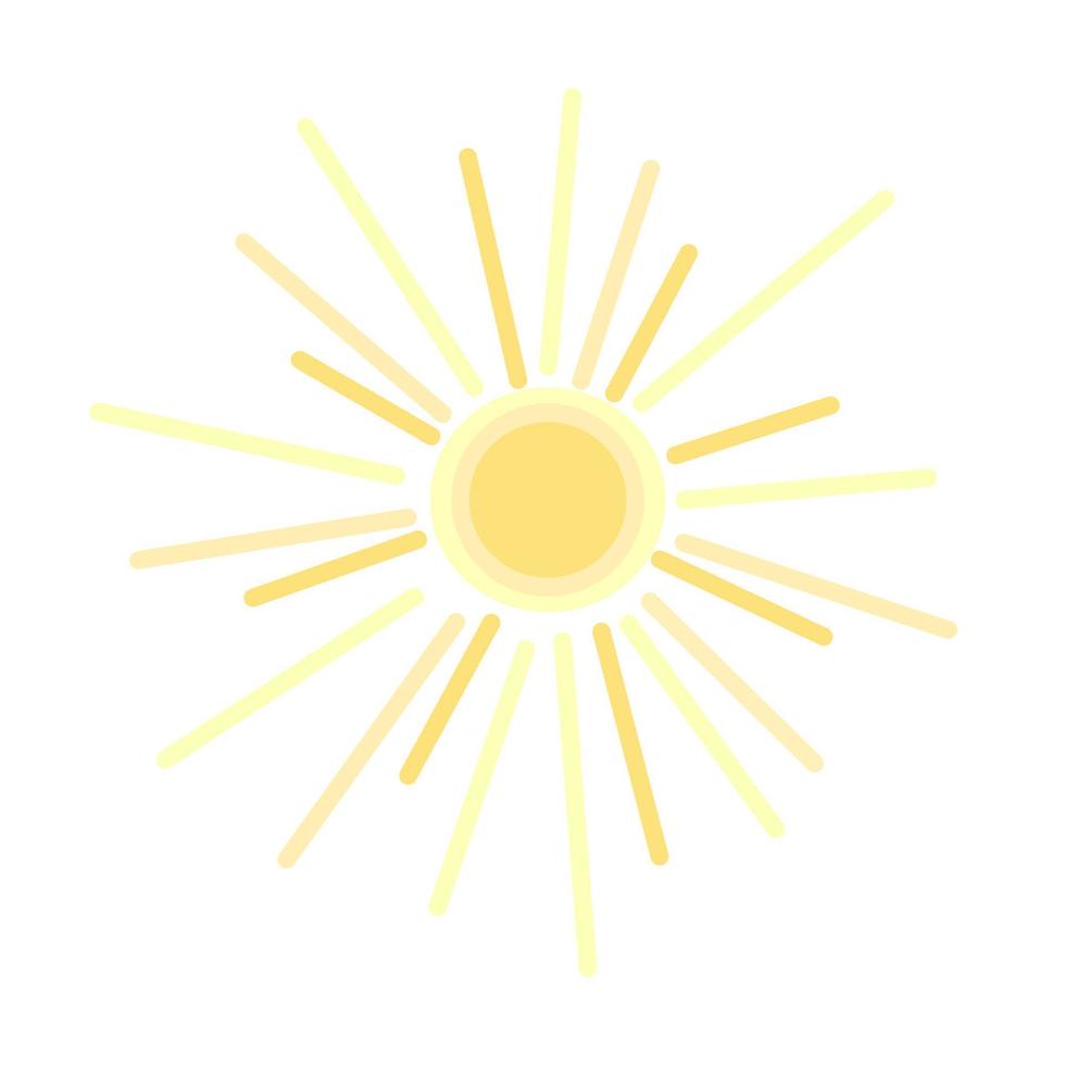 gestileerde zon als ontwerpelement. vector