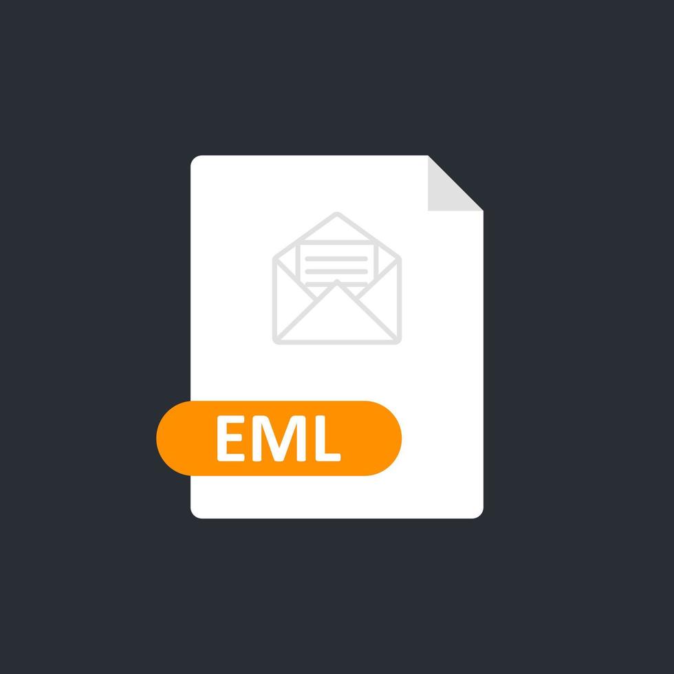 eml-bestandspictogram. bestand in e-mailformaat. letter icoon. vector