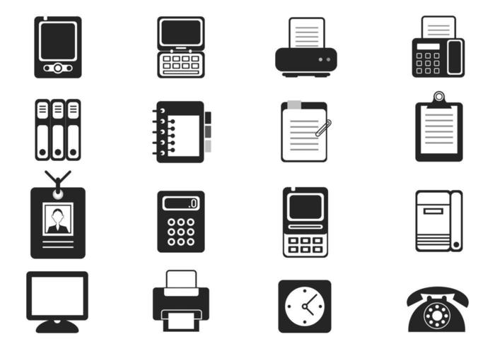 Office Equipment Icon Vectors