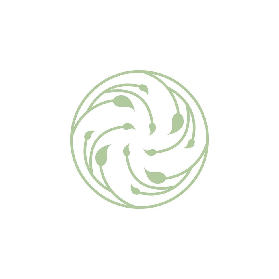 lijn blad spiraal luxe logo ontwerp, vector grafisch symbool pictogram illustratie creatief idee