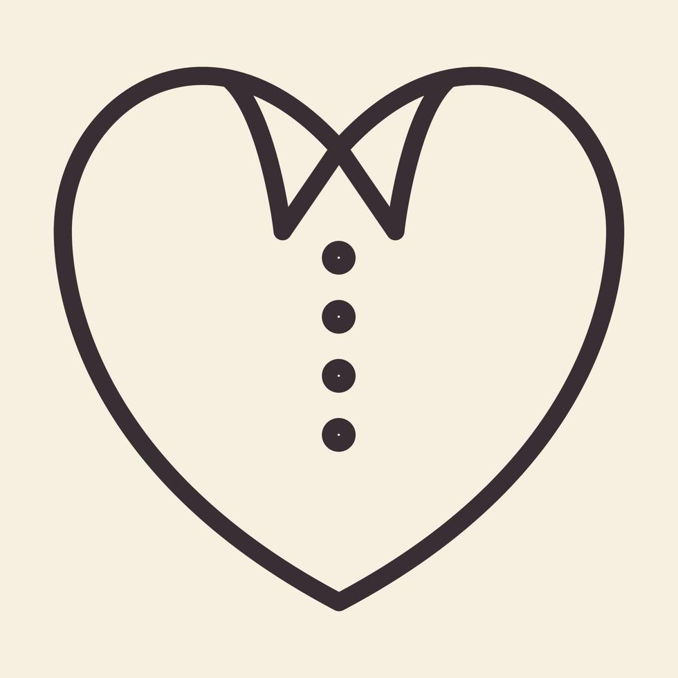 vrouwen doek lijnen met liefde logo ontwerp vector pictogram symbool grafische afbeelding
