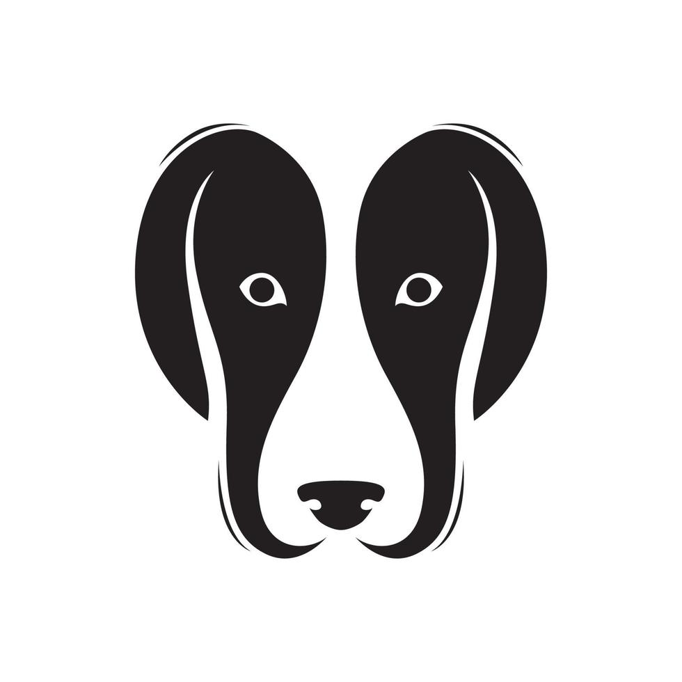 gezicht hoofd hond border collie logo ontwerp vector grafisch symbool pictogram illustratie creatief idee