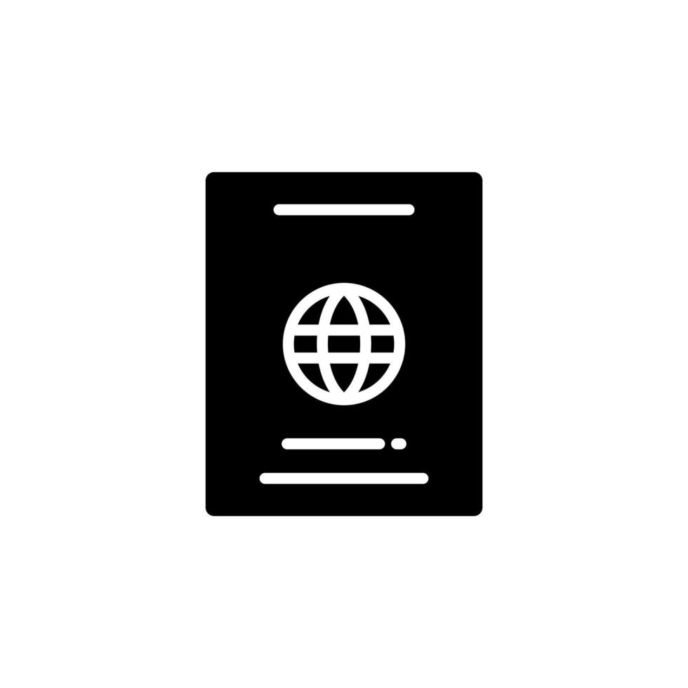 paspoort, reizen, zakelijke solide vector illustratie logo pictogrammalplaatje. geschikt voor vele doeleinden.