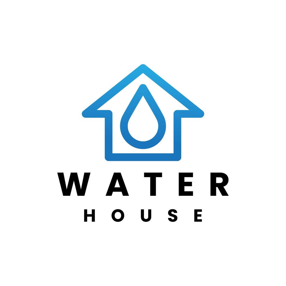 modern waterhuis logo-ontwerp vector