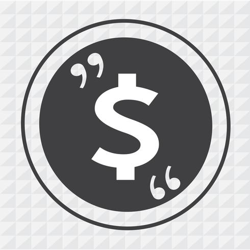 Dollar teken geld pictogram vector