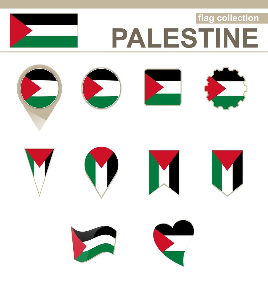 Palestina vlag collectie vector