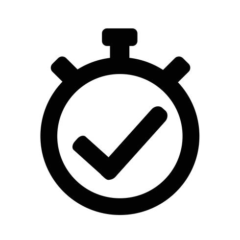 Teken van stopwatch pictogram vector