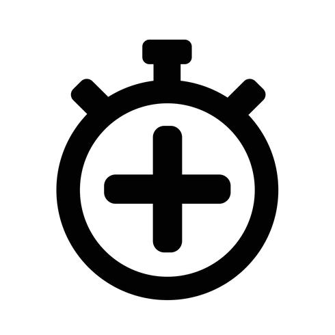 Teken van stopwatch pictogram vector
