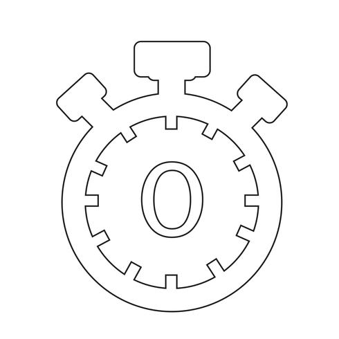 Teken van stopwatch pictogram vector