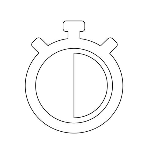 Teken van stopwatch pictogram vector