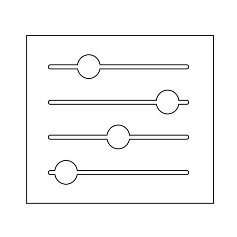 Teken van controle pictogram vector