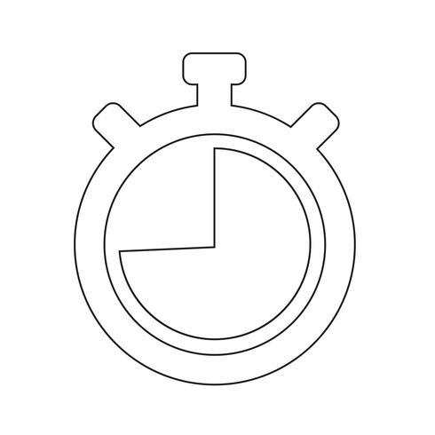 Teken van stopwatch pictogram vector