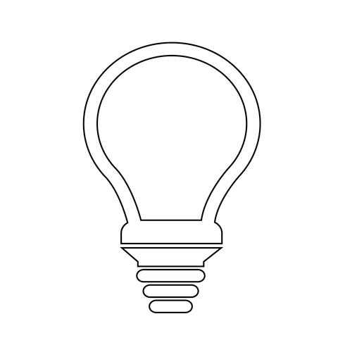 Teken van het pictogram van de lamp vector
