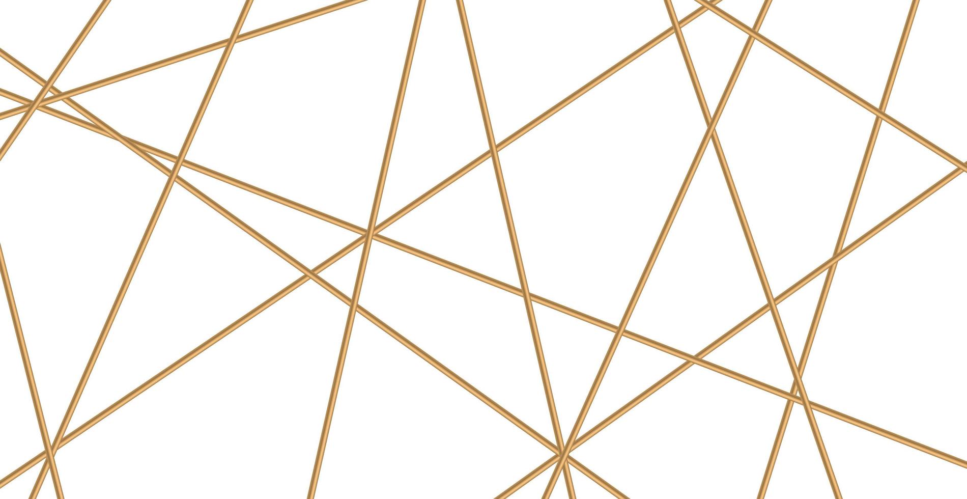 moderne geometrische luxe webbriefkaartsjabloon voor zaken of presentatie met gouden lijnen op witte achtergrond - vector